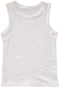 img 2 attached to Benetia Cotton Tank Undershirts for Girls - Pack of 3