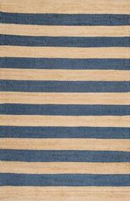 img 3 attached to 🏞️ nuLOOM Alisia Flatweave Stripes Jute Runner Rug, 2' 6" x 8', Denim - Stylish and Durable Accent for Hallways and Entryways