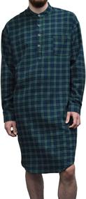 img 4 attached to 🌙 Stay Comfy and Stylish: Lee Valley Nightshirt LV6 Blackwatch Sleep & Lounge Wear for Men