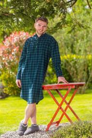 img 1 attached to 🌙 Stay Comfy and Stylish: Lee Valley Nightshirt LV6 Blackwatch Sleep & Lounge Wear for Men