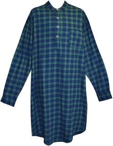 img 2 attached to 🌙 Stay Comfy and Stylish: Lee Valley Nightshirt LV6 Blackwatch Sleep & Lounge Wear for Men