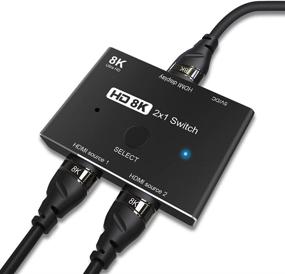 img 4 attached to 🔌 Кабель HDMI Ultra HD 8K 2.1 High Speed 48Гбит/с Richtungsschalter 2 вход 1 выход - 8K @ 60 Гц 4K @ 120 Гц репитер преобразователь для Xbox, PS5, проекторов, мониторов