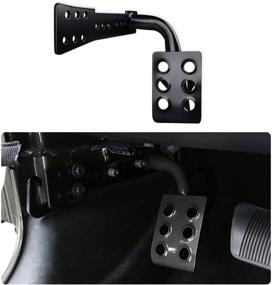 img 4 attached to JeCar Steel Dead Pedal Left Side Foot Rest for Jeep Wrangler JK Unlimited 2007-2018: Enhance Your Off-Road Adventure with this Black Foot Rest