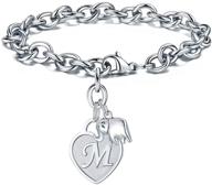 mooham elephant bracelet stainless alphabet logo