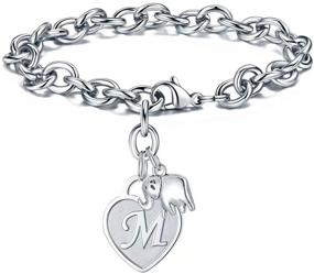 img 4 attached to MOOHAM Elephant Bracelet Stainless Alphabet