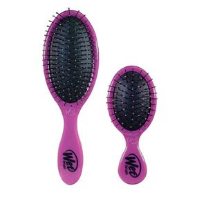 img 3 attached to 💜 Ultimate Wet Brush Combo: Detangle & Squirt Hair Brush, Enhancing UltraSoft IntelliFlex Bristles, Effortlessly Glide Through All Hair Types! For Women, Men, Wet and Dry Hair - Purple, 1 Count