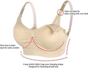 img 3 attached to 🤱 Stelle Body Silk Seamless Maternity Nursing Bra: Ultimate Comfort with Pads, Extenders & Clips