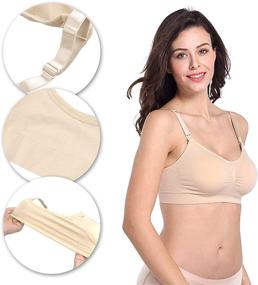 img 1 attached to 🤱 Stelle Body Silk Seamless Maternity Nursing Bra: Ultimate Comfort with Pads, Extenders & Clips