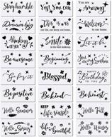 🖌️ reusable plastic cursive letter stencils for painting on wood - set of 24 | diy craft projects | home decor | word stencils for home sign logo