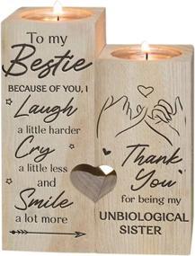 img 1 attached to LEFUYAN to My Bestie Candle Holder: A Perfect Personalized Friendship Gift for Christmas and Birthdays