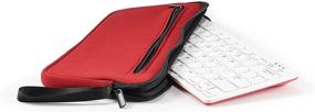 img 3 attached to Vilros Neoprene Case/Sleeve For Raspberry Pi 400 With Accessory Storage Pocket (Red)