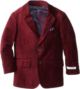 img 3 attached to 👔 Stylish and Sophisticated: Isaac Mizrahi Little Boys' Single-Breasted Velvet Blazer