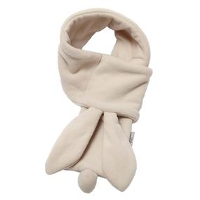img 3 attached to 🧣 Теплый бежевый детский шарф для мальчиков и девочек | Осенне-зимний шарф 29.5x4.7 дюйма