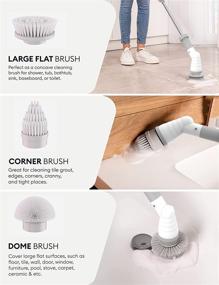 img 1 attached to 🧽 Revolutionize Cleaning with the Electric Spin Scrubber: Cordless Power Scrubber for Shower, Tub, and Tile, Featuring Long Handle and 3 Multi-Purpose Brush Heads