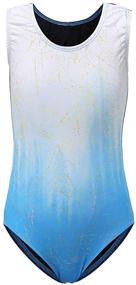 img 4 attached to 🤸 Sinoeem Girls' Long Sleeve-Sleeveless Colorful Sparkle Gymnastics Leotard | Ages 3-14 Years