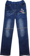 🌈 faisky little cartoon pattern embroidered girls' pants & capris - enhanced seo logo