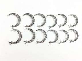 img 1 attached to 🌙 YYaaloa 12pcs Alloy Moon Style Charms Pendant - Perfect for Crafting & Jewelry Making (12pcs Moon Chrome)