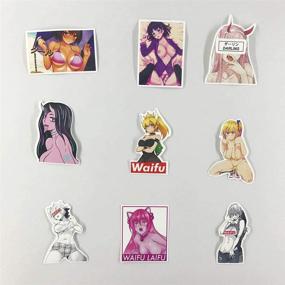 img 2 attached to 🔥 100pcs Sexy Anime Girl Laptop Stickers - Cute Trendy Vinyl Decals for Adults, Waterproof Computer Water Bottles, Skateboards, Luggage, Graffiti Patches