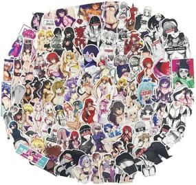 img 4 attached to 🔥 100pcs Sexy Anime Girl Laptop Stickers - Cute Trendy Vinyl Decals for Adults, Waterproof Computer Water Bottles, Skateboards, Luggage, Graffiti Patches