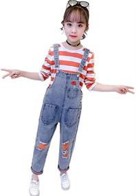 img 2 attached to 👗 Peacolate 3: Trendy Changeable Jumpsuit Overalls - Girls' Clothing for Ages 14 and Below