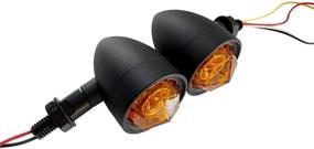 img 2 attached to 🏍️ FATECIM 2-Pack Universal Black Motorcycle LED Turn Signal Lights with Running/Braking Lights, Heavy-Duty Indicators Blinkers Lights