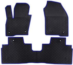 img 4 attached to 🚗 Ucaskin Ford Edge Car Floor Mats 2015-2021: Custom-Fit, Odorless, Washable Rubber, Anti-Slip, All-Weather Protection, Blue