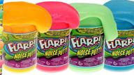 set of 4 ja-ru flarp noise putty scented. assorted squishy sensory toys for easter, adhd autism stress relief. ideal party favors and fidget toys for kids, adults, boys & girls. includes 1 bouncy ball. item #10041-4p logo