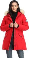 🧥 puremsx women's padded jacket, long thicken parka with faux fur vegan down, winter hooded outwear overcoat in warm xs-xxl sizes logo