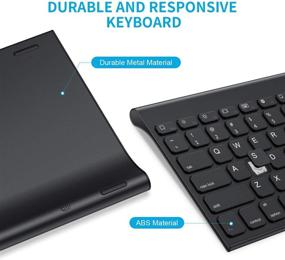 img 1 attached to 🔌 OMOTON iPad Keyboard: Stainless Steel, Rechargeable Ultra Slim Wireless Bluetooth for iPad Pro 12.9/11, iPad Air, iPad 10.2, iPad Mini, iPhone - Black