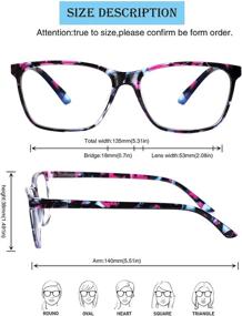 img 3 attached to 👓 Women Men's Spring Hinge Reading Glasses with Progressive Multifocus, Blue Light Blocking for Enhanced Eye Protection