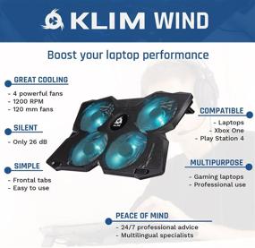 img 3 attached to 💨 KLIM Wind Laptop Cooling Pad 2021 - Powerful 4-Fan Cooling for 11-17 Inch Laptops - Gamer USB Slim Stand - Cyan