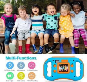 img 2 attached to 📸 AMKOV WiFi Kids Camera: Rechargeable HD Digital Camcorder with LCD Screen, Filters, Flash & Mic - Perfect for Boys and Girls