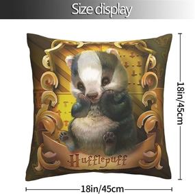 img 1 attached to 🐾 F.G. MINGSHA HLBT Illustration Series, Throw Pillow Cover Cartoon Cute Animal Pillow Cases for Home Decor Design Set Cushion Case for Sofa Bedroom Car Standard Size 18 x 18 Inch - Enhance your home with delightful animal illustrations!