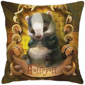 img 4 attached to 🐾 F.G. MINGSHA HLBT Illustration Series, Throw Pillow Cover Cartoon Cute Animal Pillow Cases for Home Decor Design Set Cushion Case for Sofa Bedroom Car Standard Size 18 x 18 Inch - Enhance your home with delightful animal illustrations!