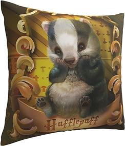 img 3 attached to 🐾 F.G. MINGSHA HLBT Illustration Series, Throw Pillow Cover Cartoon Cute Animal Pillow Cases for Home Decor Design Set Cushion Case for Sofa Bedroom Car Standard Size 18 x 18 Inch - Enhance your home with delightful animal illustrations!