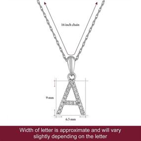 img 4 attached to 💎 Exquisite 14K Gold Diamond Initial Pendant Necklace - A-Z Letters with 16" Chain