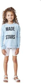 img 2 attached to 👚 Безшовная короткая черно-сине-белая детская одежда от KIDPIK