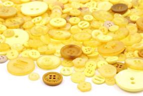 img 3 attached to TangTanger 600+ Resin Buttons Assorted Sizes 2 and 4 Holes Round Craft Sewing DIY Crafts Kids Button Painting (Yellow)