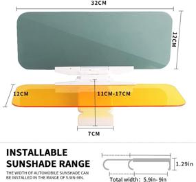 img 3 attached to 2 in 1 Car Sun Visor Extender - Day/Night Anti-Glare, Windshield Driving Visor with UV-Filtering for SUV by Gute