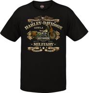 🏍️ harley-davidson military overseas tour war bike - men's graphic short sleeve crew neck t-shirt logo