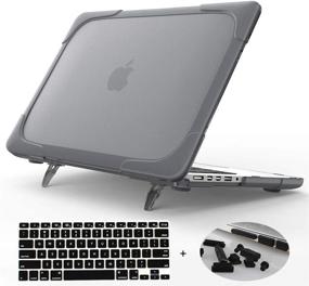 img 4 attached to 🔒 Rugged Protection for MacBook Pro 15 inch: Mektron Heavy Duty Snap on Dual Layer Rubberized Hard Case Cover (Gray)