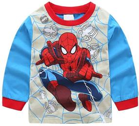 img 3 attached to 🕷️ Набор детских пижам N‘aix Spiderman 2-7 лет, хлопковая одежда для сна для мальчиков, детские Пижамы