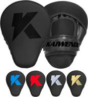 🥊 kaiwende boxing punching mitts - premium curved kickboxing muay thai mma training pads for kids, men & women (2 pcs) логотип