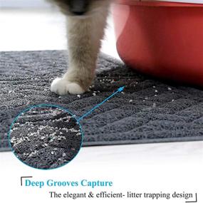 img 1 attached to 🐾 UPSKY Cat Litter Mats - 2 Pack, Premium Paw-Friendly Design, Effective Litter Box Scatter Control, Easy to Clean, 24’’ x 16’’ Size