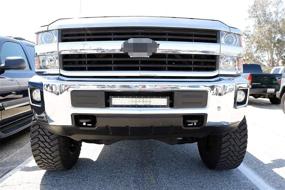 img 1 attached to 🚗 iJDMTOY Lower Grille Mount LED Light Bar for 2015-up Chevy Silverado 2500 3500 HD | Includes (1) 96W High Power LED Lightbar, Mount Brackets & Wiring Kit