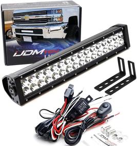 img 4 attached to 🚗 iJDMTOY Lower Grille Mount LED Light Bar for 2015-up Chevy Silverado 2500 3500 HD | Includes (1) 96W High Power LED Lightbar, Mount Brackets & Wiring Kit