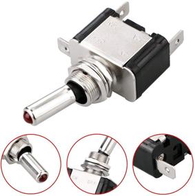 img 3 attached to 🚦 Linkstyle Marine Toggle Switch: 5pcs LED Lighted Rocker Toggle Switch for Car RV Truck Boat - 12V 20A On-Off LED Toggle Switch