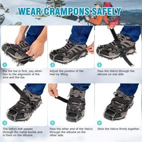 img 1 attached to 🥾 Greatever Crampons for Hiking Boots: Anti-Slip Ice Cleats with 19 Stainless Steel Spikes for Enhanced Traction, Safety, and Performance