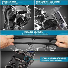 img 3 attached to 🥾 Greatever Crampons for Hiking Boots: Anti-Slip Ice Cleats with 19 Stainless Steel Spikes for Enhanced Traction, Safety, and Performance