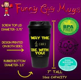 img 3 attached to Funny Guy Mugs May The Force Be With You Equation Travel Tumbler - A Hilarious Sip to Remember!